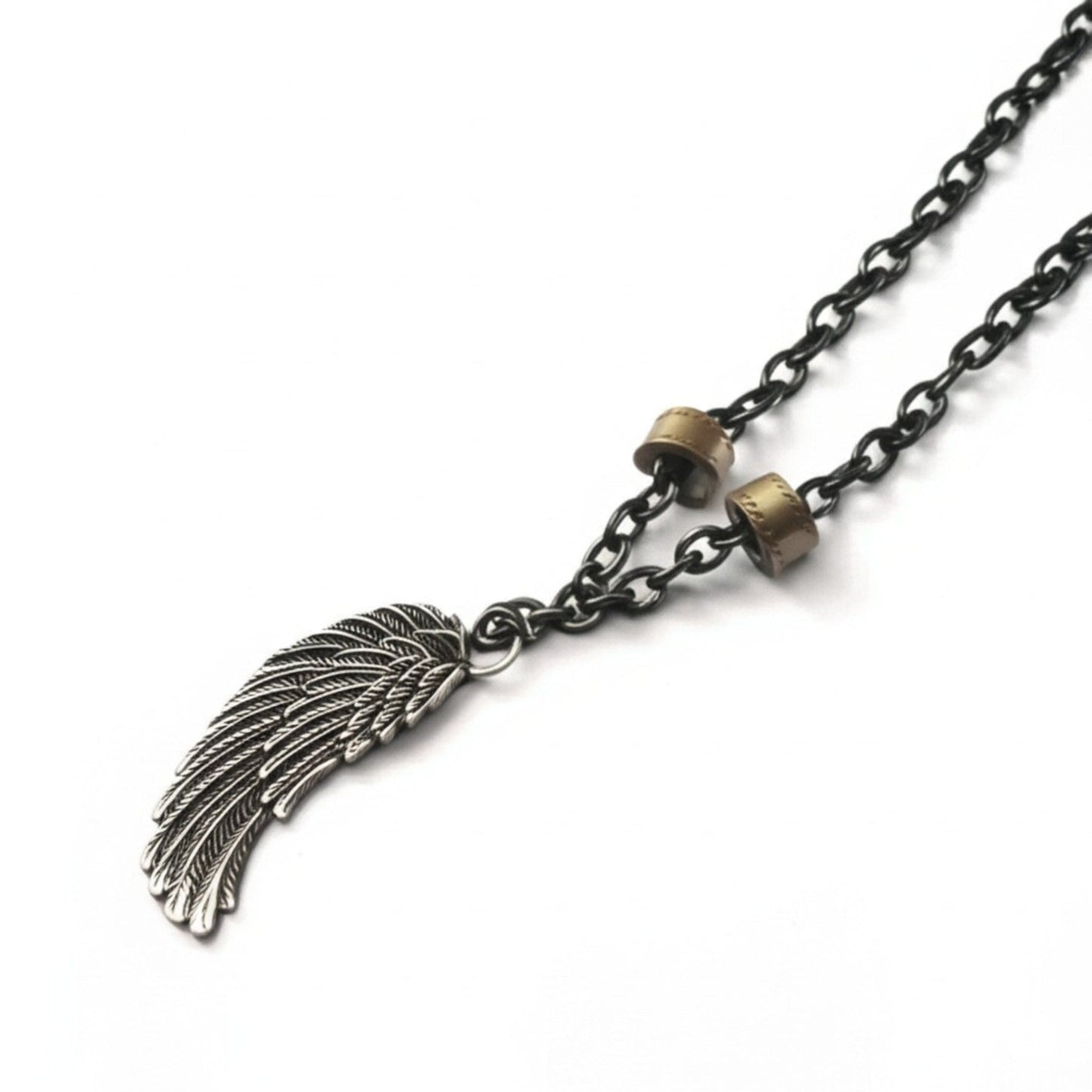 THE MEN THING SS Pendant/ Necklace VALKYRIE WING - Pure Titanium Steel Pendant with 27inch Chain for Men & Boys