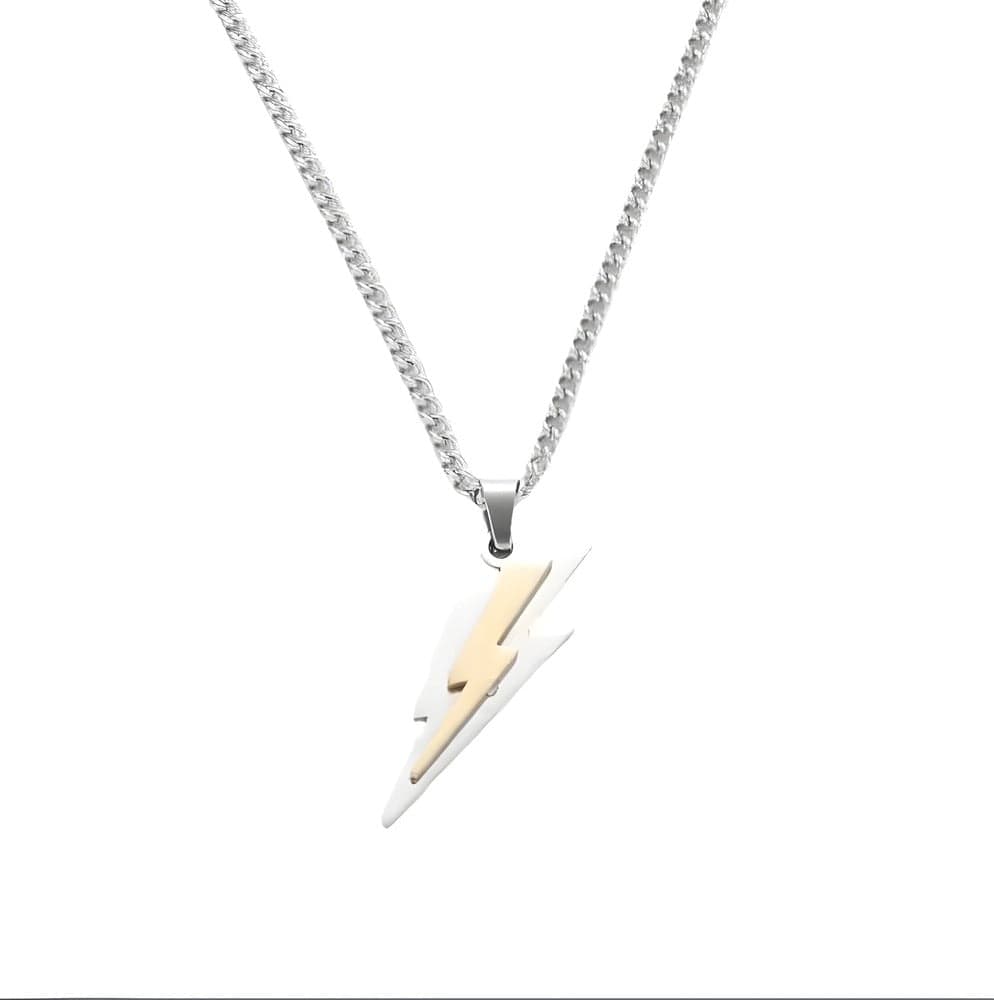 THE MEN THING SS Pendant/ Necklace VOLTSTRIKE GOLD - Pure Stainless Steel 24inch Chain for Men, European trending Style for Men & Boy