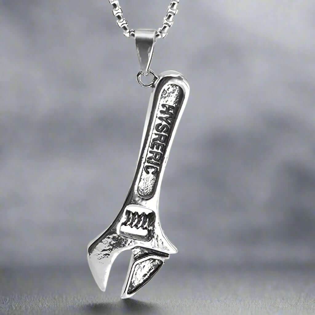 THE MEN THING SS Pendant/ Necklace WRENCH - Alloy Pendant with Pure Stainless Steel 24inch Round Box Chain, European trending Style for Men & Boys