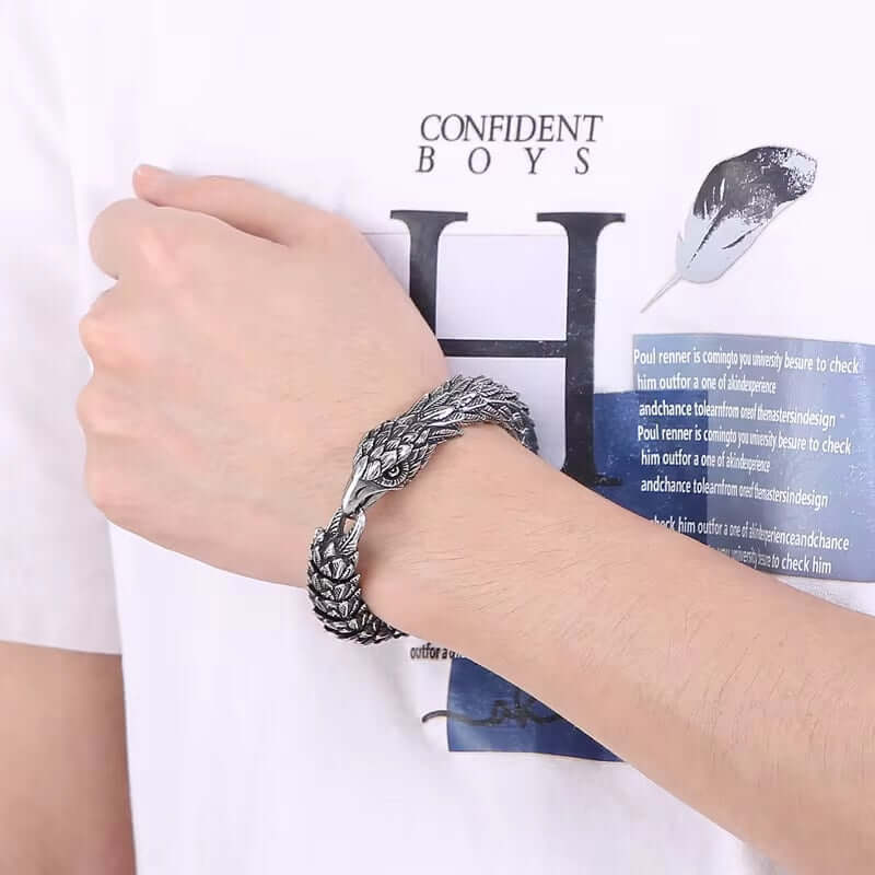 THE MEN THING Steel Bracelets AVIATOR - 14mm Pure Titanium Steel Bracelet for Men & Boy (8inch)
