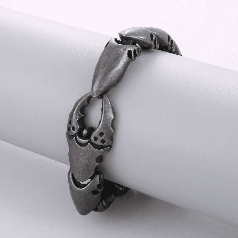 THE MEN THING Steel Bracelets CRABCUFF - 22mm Pure Titanium Steel Bracelet, Bracelet with hook buckle for Men & Boy (8inch)
