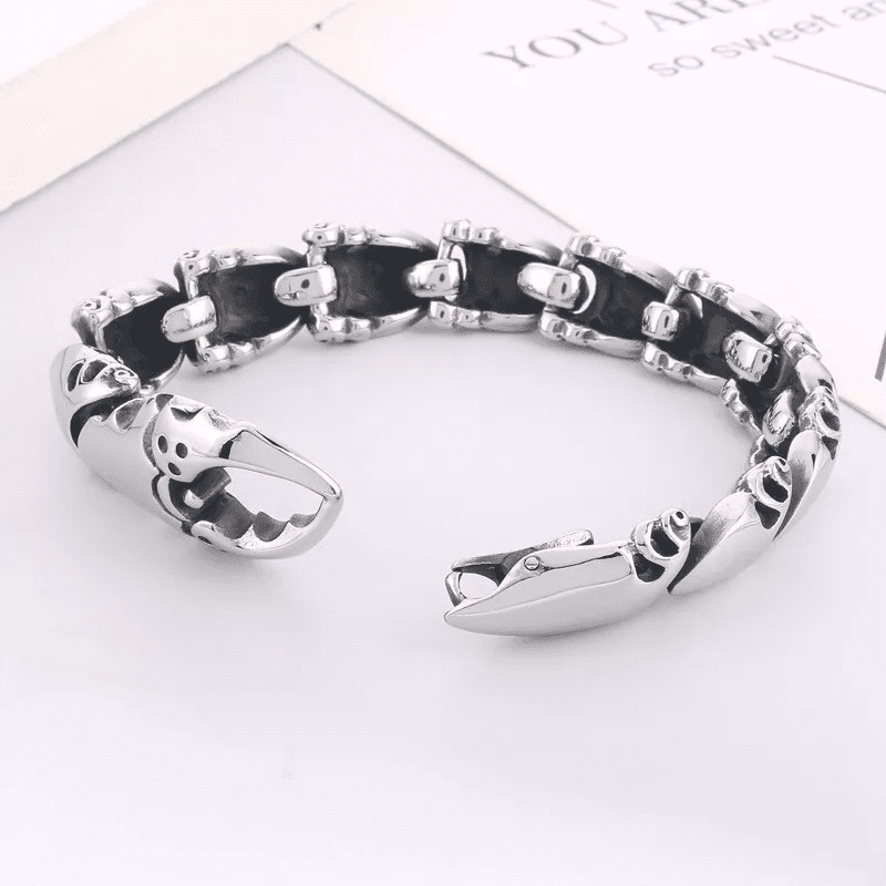 THE MEN THING Steel Bracelets CRABLOCK - 22mm Pure Titanium Steel Bracelet for Men & Boy (8inch)