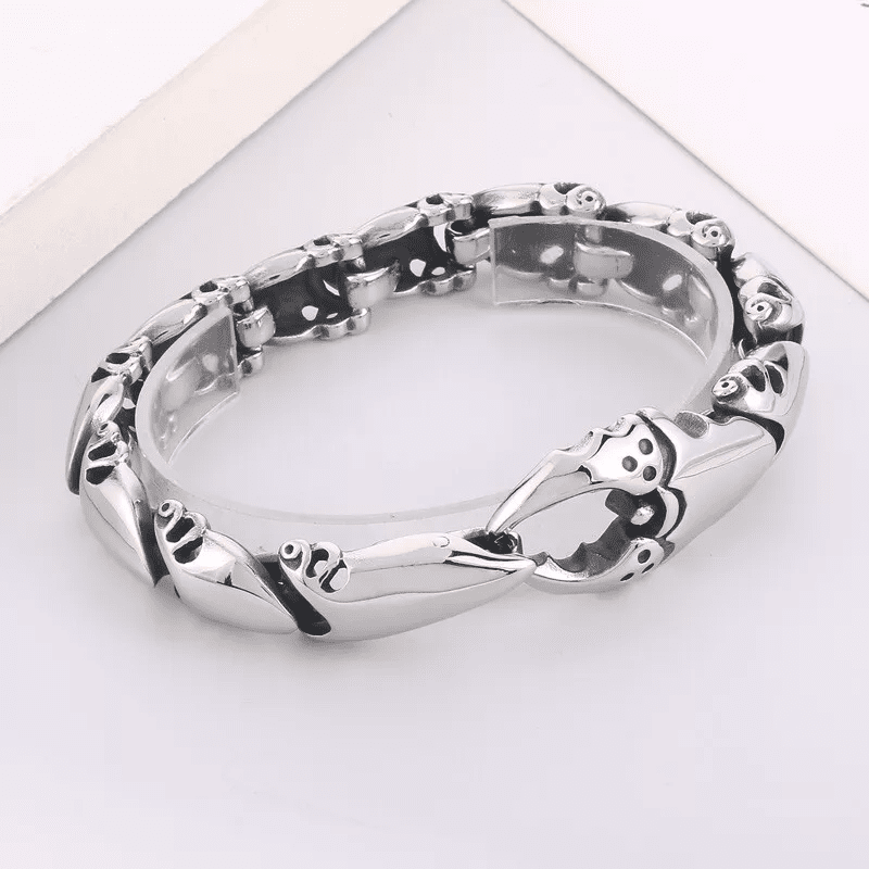 THE MEN THING Steel Bracelets CRABLOCK - 22mm Pure Titanium Steel Bracelet for Men & Boy (8inch)