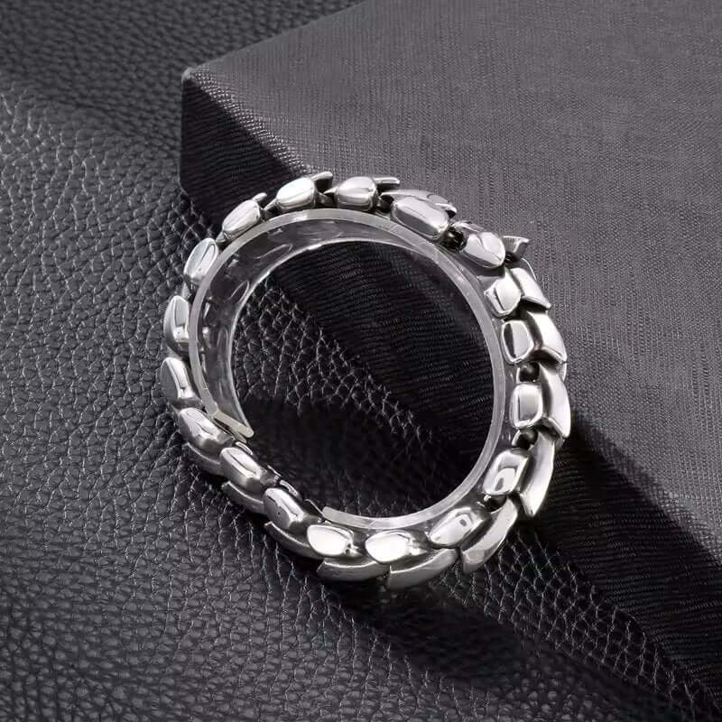 THE MEN THING Steel Bracelets DRACO - 15mm Pure Titanium Steel Bracelet, Bracelet with hook buckle for Men & Boy (8inch)