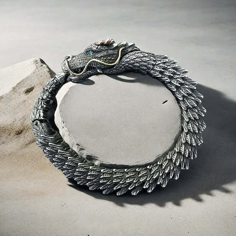 THE MEN THING Steel Bracelets DRAGON GOT - "12"mm Pure Copper Bracelet with Hook Buckle for Men & Boys ("9" inch)
