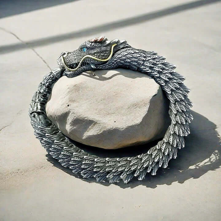 THE MEN THING Steel Bracelets DRAGON GOT - "12"mm Pure Copper Bracelet with Hook Buckle for Men & Boys ("9" inch)