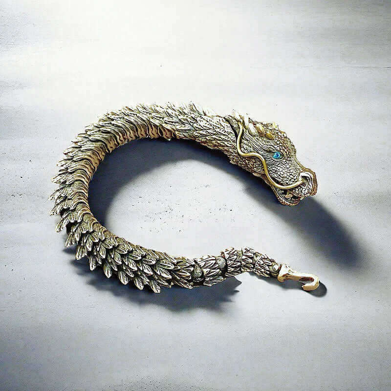 THE MEN THING Steel Bracelets DRAGON GOT - "12"mm Pure Copper Bracelet with Hook Buckle for Men & Boys ("9" inch)