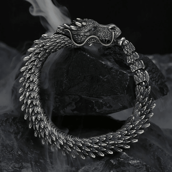 THE MEN THING Steel Bracelets DRAGON GOT - "12"mm Pure Copper Bracelet with Hook Buckle for Men & Boys ("9" inch)