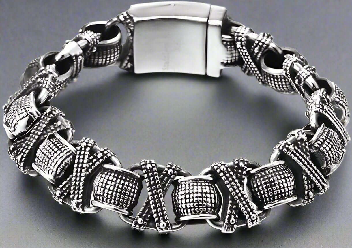 THE MEN THING Steel Bracelets ENIGMA - 15mm Pure Titanium Steel Bracelet for Men & Boy (8inch)
