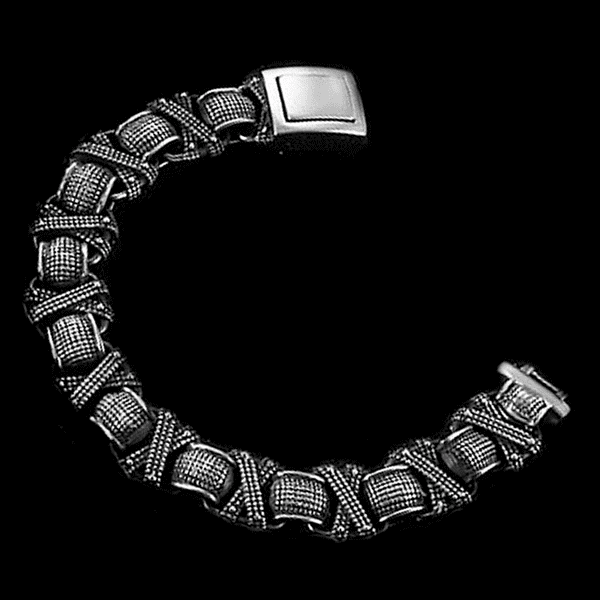 THE MEN THING Steel Bracelets ENIGMA - 15mm Pure Titanium Steel Bracelet for Men & Boy (8inch)
