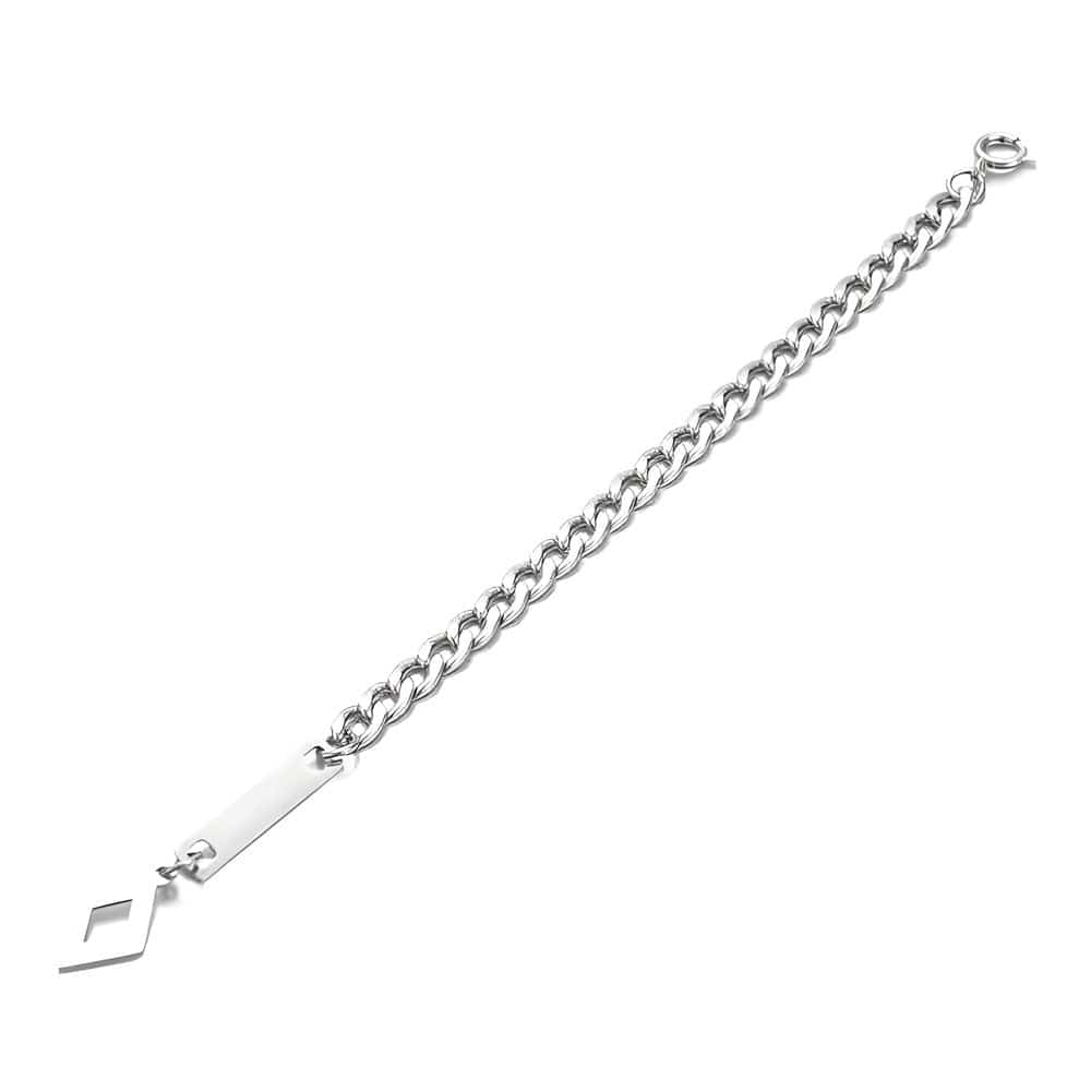 THE MEN THING Steel Bracelets GEOMETRA - 8inch Pure Stainless Steel Bracelet, American trending Style for Men & Boy