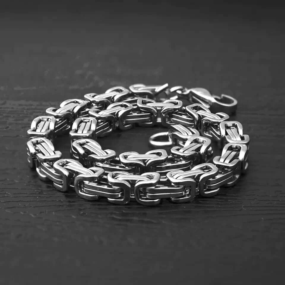 THE MEN THING Steel Bracelets MASCULINE - 8mm Stainless Steel Bracelet, American trending Style, 7 to 9 inch with Lobster Claw Buckle for Men & Boys