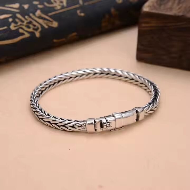 THE MEN THING Steel Bracelets MATRIX LINK - 12mm Pure Stainless Steel Bracelet, Biker Punk Style Bracelet for Men & Boy (8 inch)