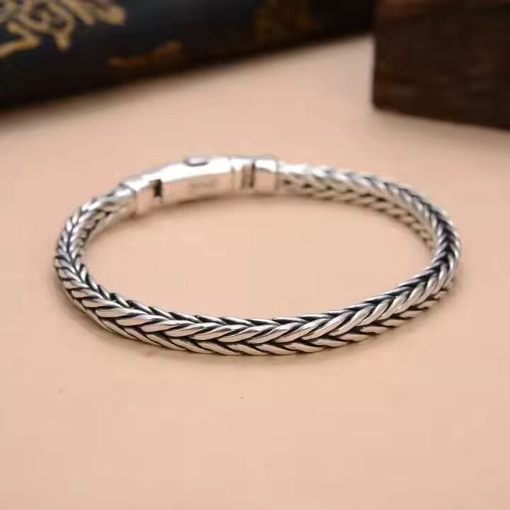 THE MEN THING Steel Bracelets MATRIX LINK - 12mm Pure Stainless Steel Bracelet, Biker Punk Style Bracelet for Men & Boy (8 inch)