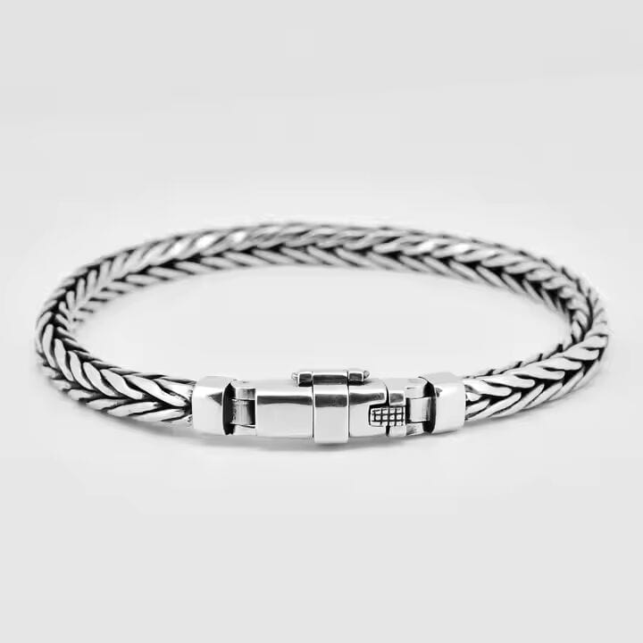THE MEN THING Steel Bracelets MATRIX LINK - 12mm Pure Stainless Steel Bracelet, Biker Punk Style Bracelet for Men & Boy (8 inch)