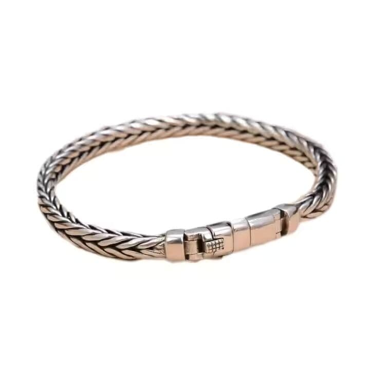 THE MEN THING Steel Bracelets MATRIX LINK - 12mm Pure Stainless Steel Bracelet, Biker Punk Style Bracelet for Men & Boy (8 inch)