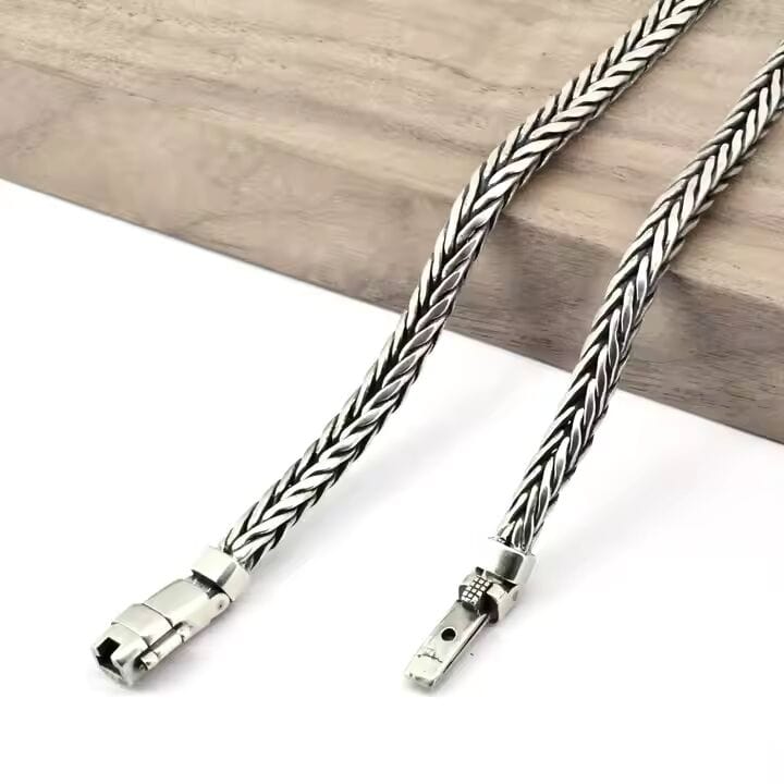 THE MEN THING Steel Bracelets MATRIX LINK - 12mm Pure Stainless Steel Bracelet, Biker Punk Style Bracelet for Men & Boy (8 inch)