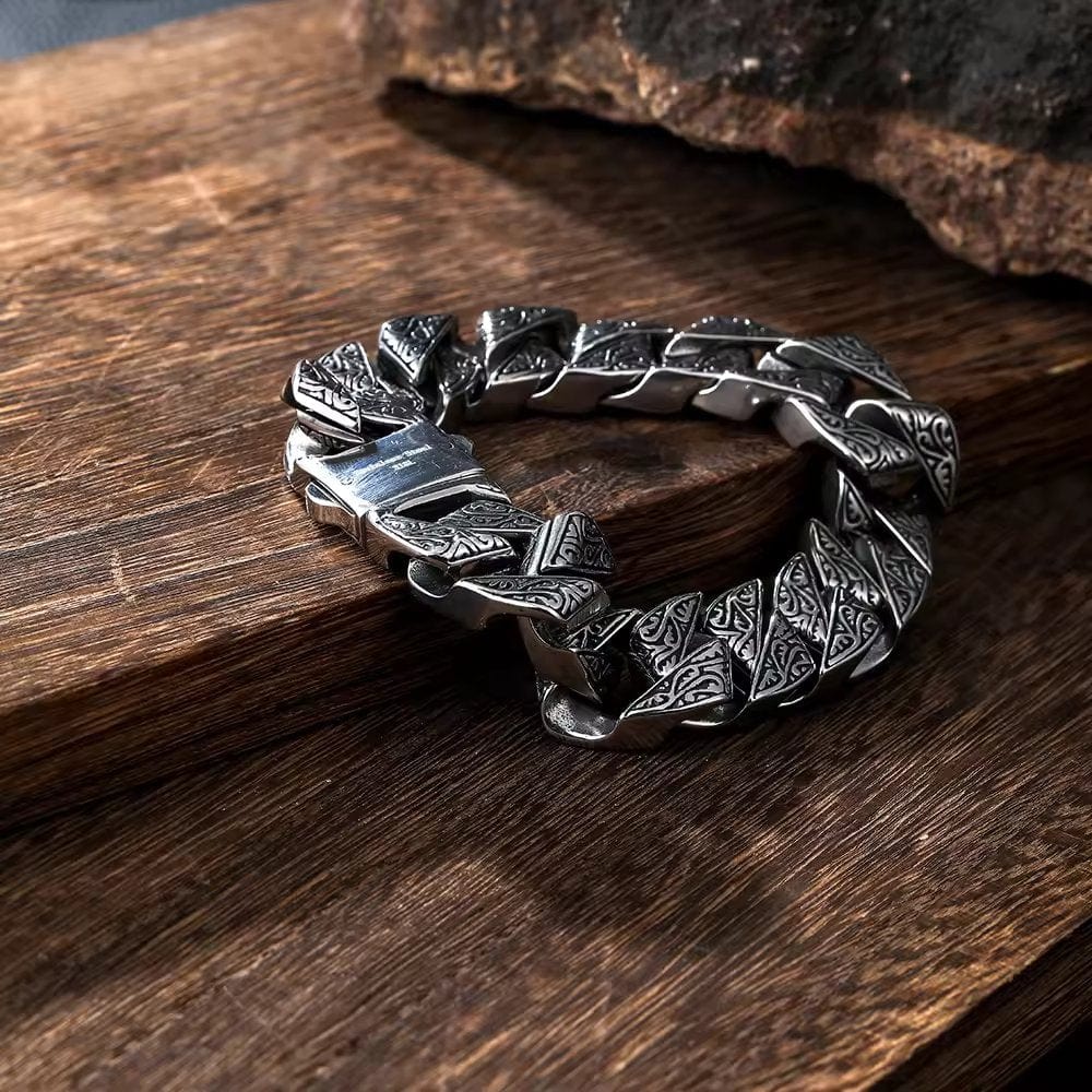 THE MEN THING Steel Bracelets MONARCH - 20mm Pure Titanium Steel Bracelet for Men & Boy (8inch)
