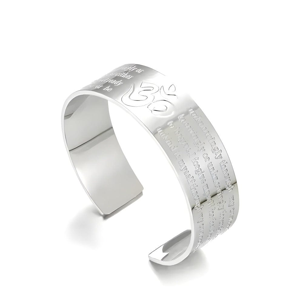 THE MEN THING Steel Bracelets OM VERSE - Adjustable Pure Stainless Steel Bracelet, American trending Style for Men & Boy