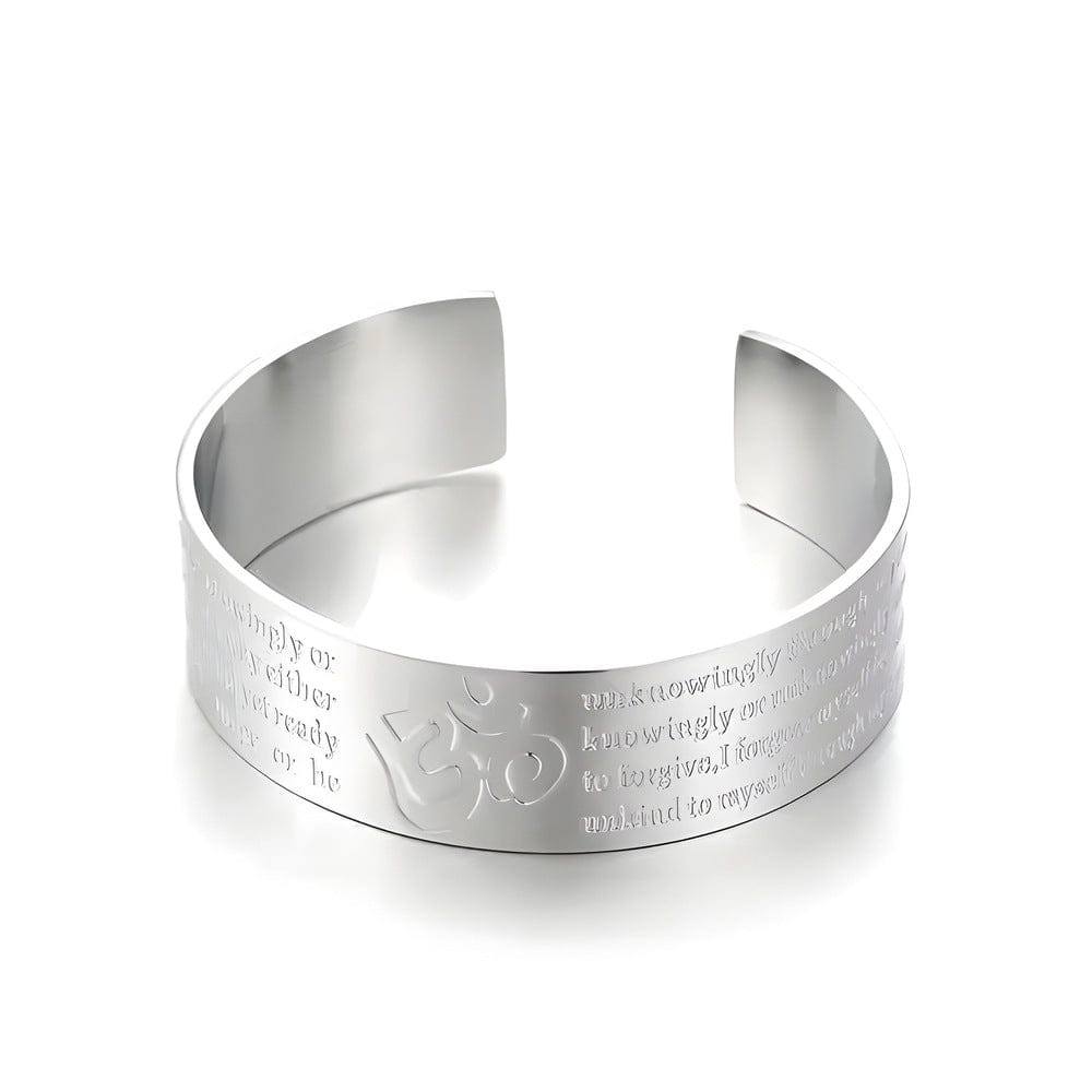 THE MEN THING Steel Bracelets OM VERSE - Adjustable Pure Stainless Steel Bracelet, American trending Style for Men & Boy