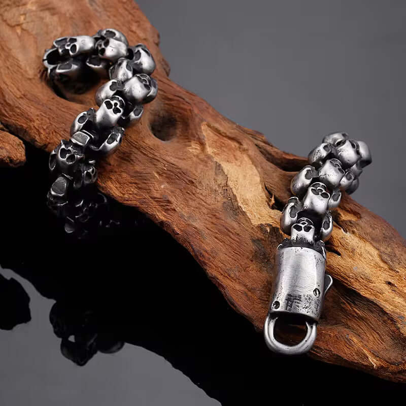 THE MEN THING Steel Bracelets SKULLIX - 14mm Pure Titanium Steel Bracelet for Men & Boy (8inch)