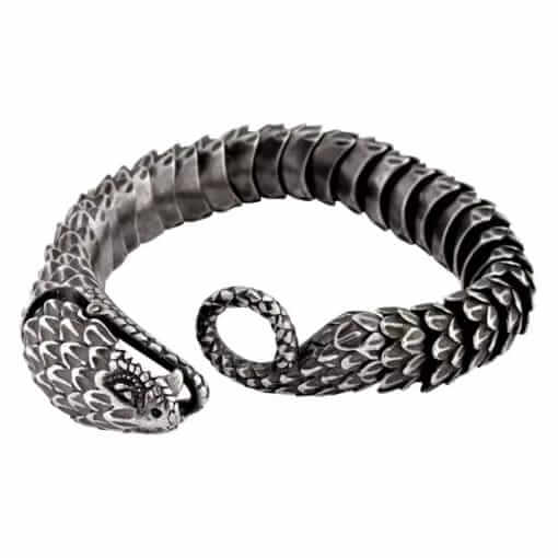 THE MEN THING Steel Bracelets SNAKE BITE - 14mm Pure Titanium Steel Bracelet for Men & Boy (8inch)