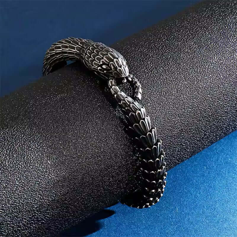 THE MEN THING Steel Bracelets TALONS - 10mm Pure Titanium Steel Gun Plated Black Color Bracelet for Men & Boy (8 inch)