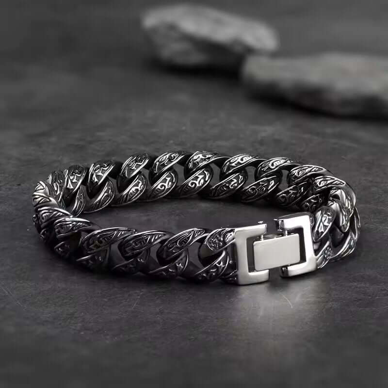 THE MEN THING Steel Bracelets TITAN - 13mm Pure Titanium Steel Bracelet for Men & Boy (8inch)