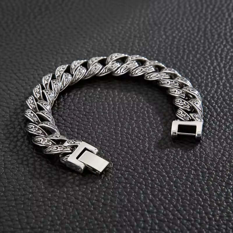 THE MEN THING Steel Bracelets TITAN - 13mm Pure Titanium Steel Bracelet for Men & Boy (8inch)