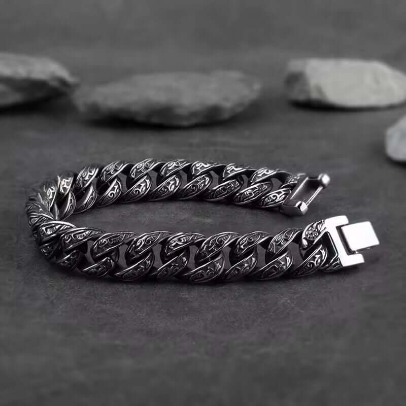 THE MEN THING Steel Bracelets TITAN - 13mm Pure Titanium Steel Bracelet for Men & Boy (8inch)