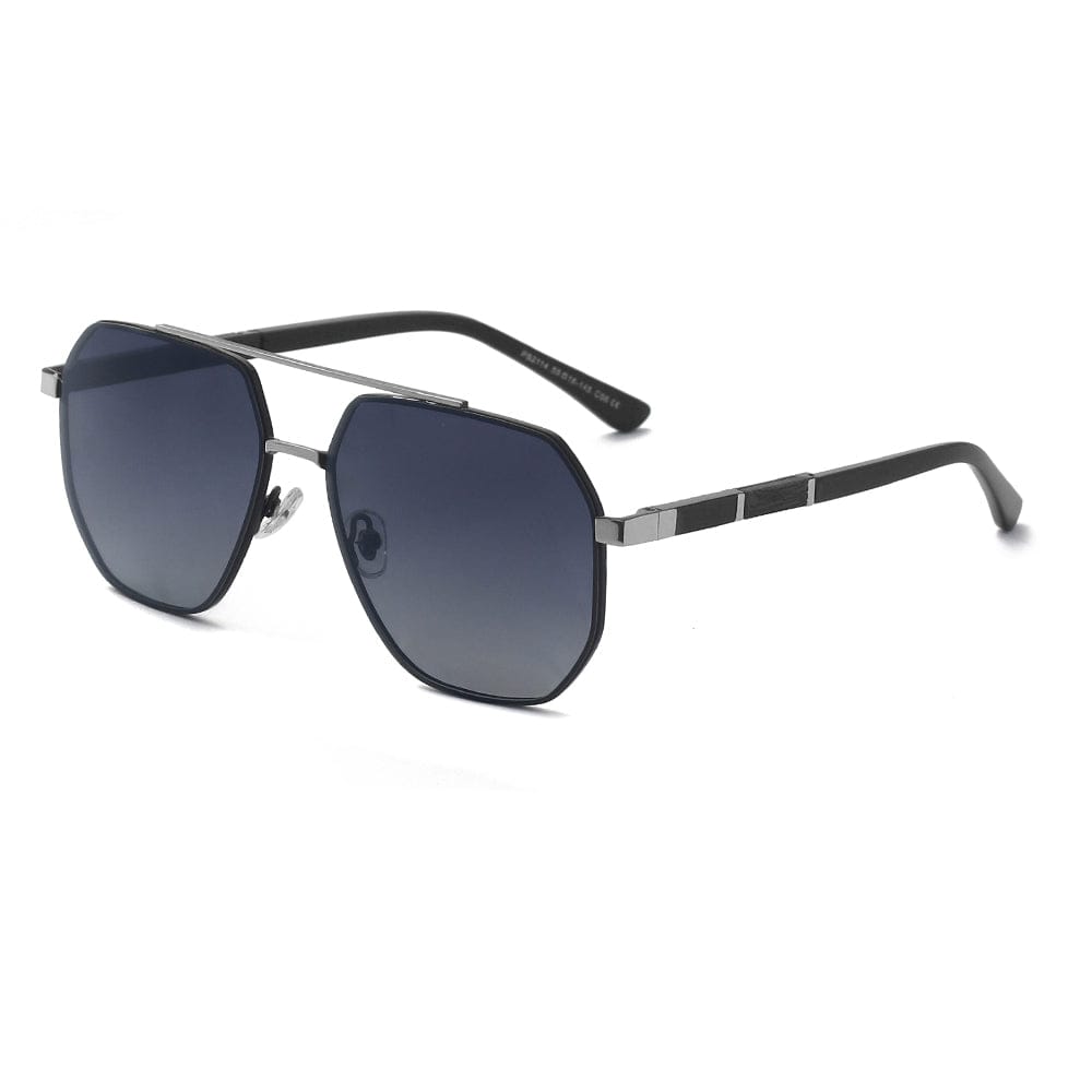 THE MEN THING Sunglasses 2114 STELLAR ANGLES - Geometric Aviator Style - HD Polarised Sunglasses for Men - UV400 Protection, Stainless Steel Frame
