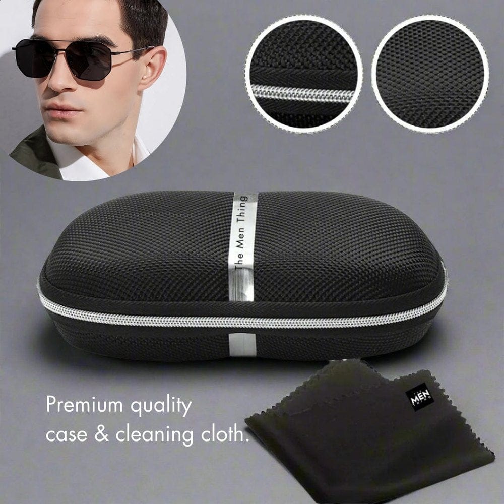 THE MEN THING Sunglasses 2131 - COSMIC FADE - HD Polarised Sunglasses for Men - UV400 Protection, Stainless Steel Frame - Gun Gradient Grey