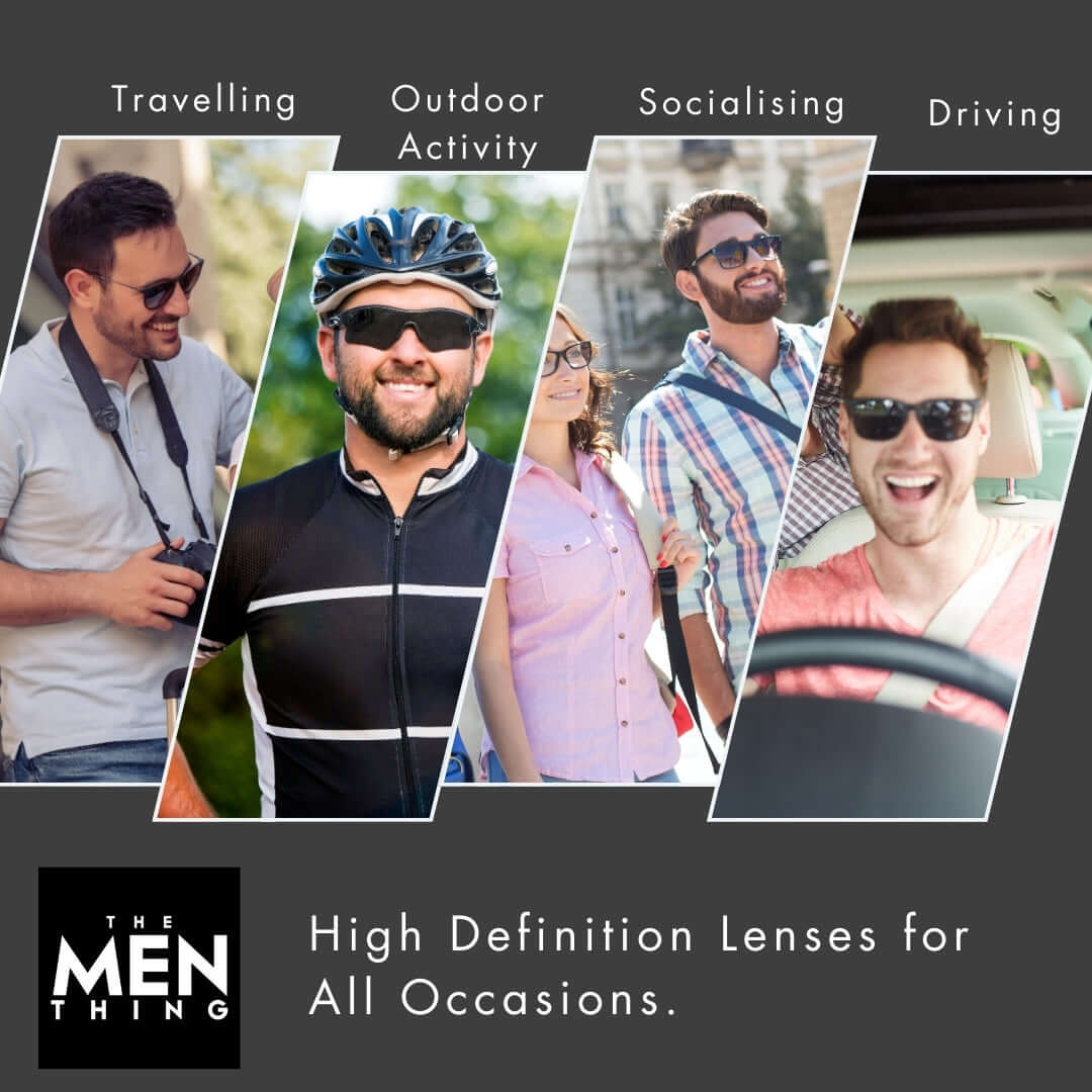 THE MEN THING Sunglasses 2150 TITAN EDGE - Aviator Style - HD Polarised Sunglasses for Men - UV400 Protection, Stainless Steel Frame
