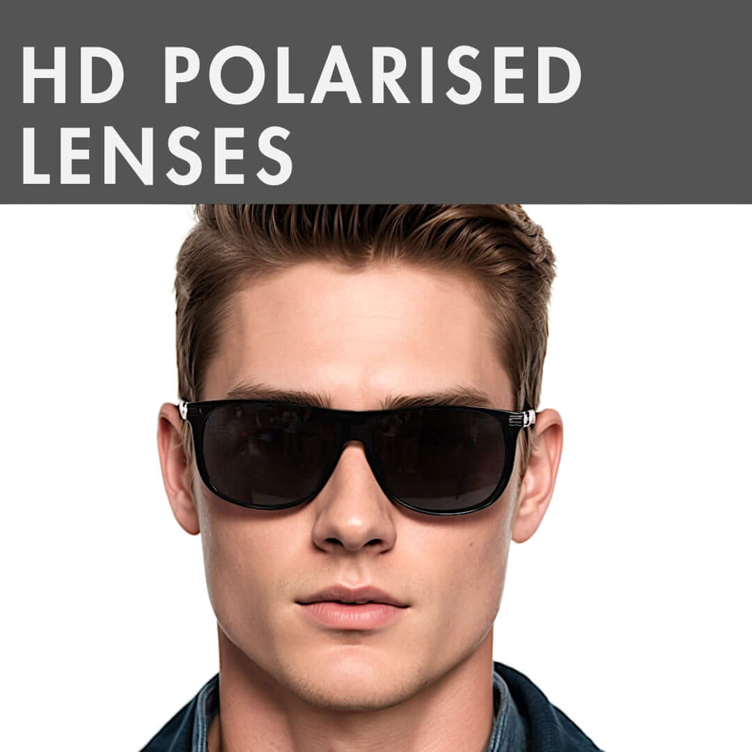 THE MEN THING Sunglasses 2161 METRO CLASSIC - Wayfarer Style - HD Polarised Sunglasses for Men - UV400 Protection, Stainless Steel Frame