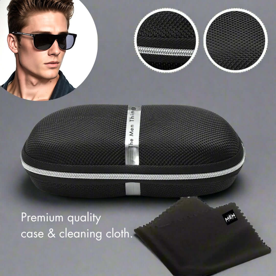 THE MEN THING Sunglasses 2161 METRO CLASSIC - Wayfarer Style - HD Polarised Sunglasses for Men - UV400 Protection, Stainless Steel Frame