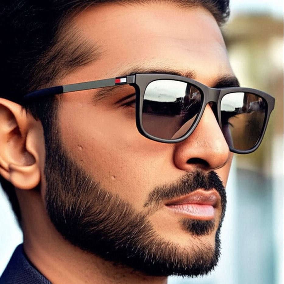 THE MEN THING Sunglasses 2162 HEXA RISE HD Polarized Sunglasses for Men - UV400 Protection, Stainless Steel Frame