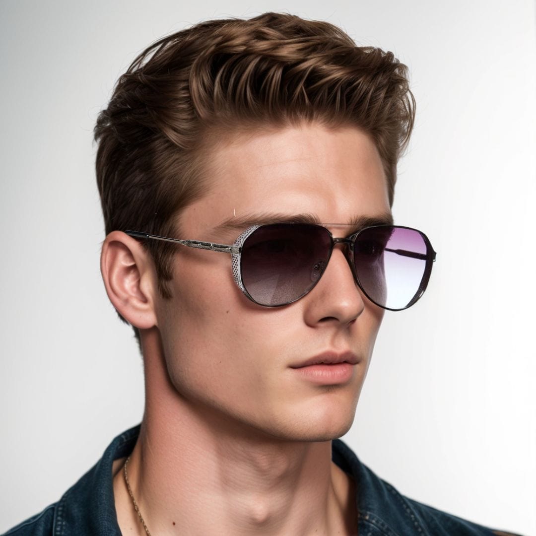 THE MEN THING Sunglasses 2181 PRESTIGE LUXE - Aviator Style - HD Polarised Sunglasses for Men - UV400 Protection, Stainless Steel Frame