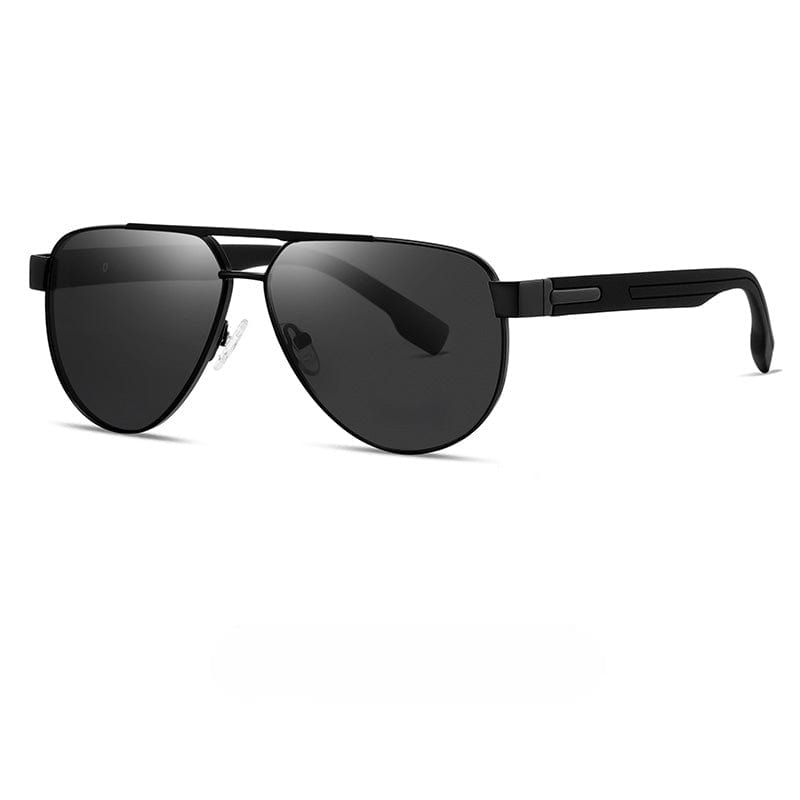 THE MEN THING Sunglasses Black Grey S15105 MIRAGE GLARE HD Polarized Sunglasses for Men - UV400 Protection, Stainless Steel Frame