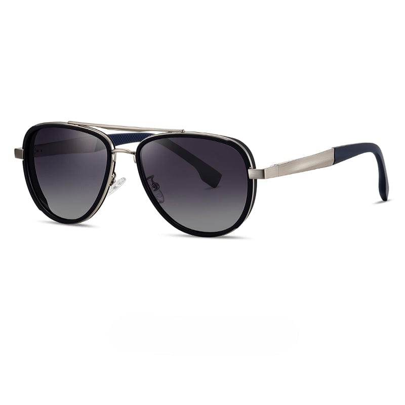 THE MEN THING Sunglasses Gradient Black S15101 AURIX SHADES HD Polarized Sunglasses for Men - UV400 Protection, Stainless Steel Frame