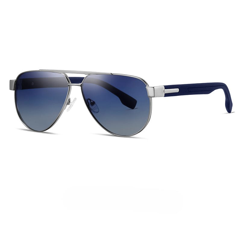 THE MEN THING Sunglasses Gradient Blue S15105 MIRAGE GLARE HD Polarized Sunglasses for Men - UV400 Protection, Stainless Steel Frame