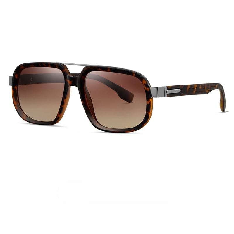 THE MEN THING Sunglasses Gradient Brown S15113 SAVANNA LUXE HD Polarized Sunglasses for Men - UV400 Protection, Stainless Steel Frame