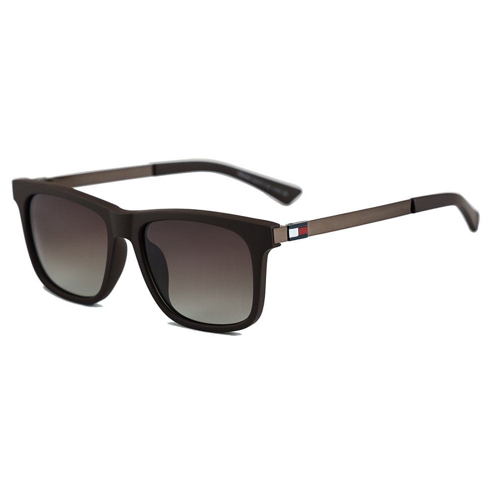 THE MEN THING Sunglasses Gradient Brownish 2162 HEXA RISE HD Polarized Sunglasses for Men - UV400 Protection, Stainless Steel Frame
