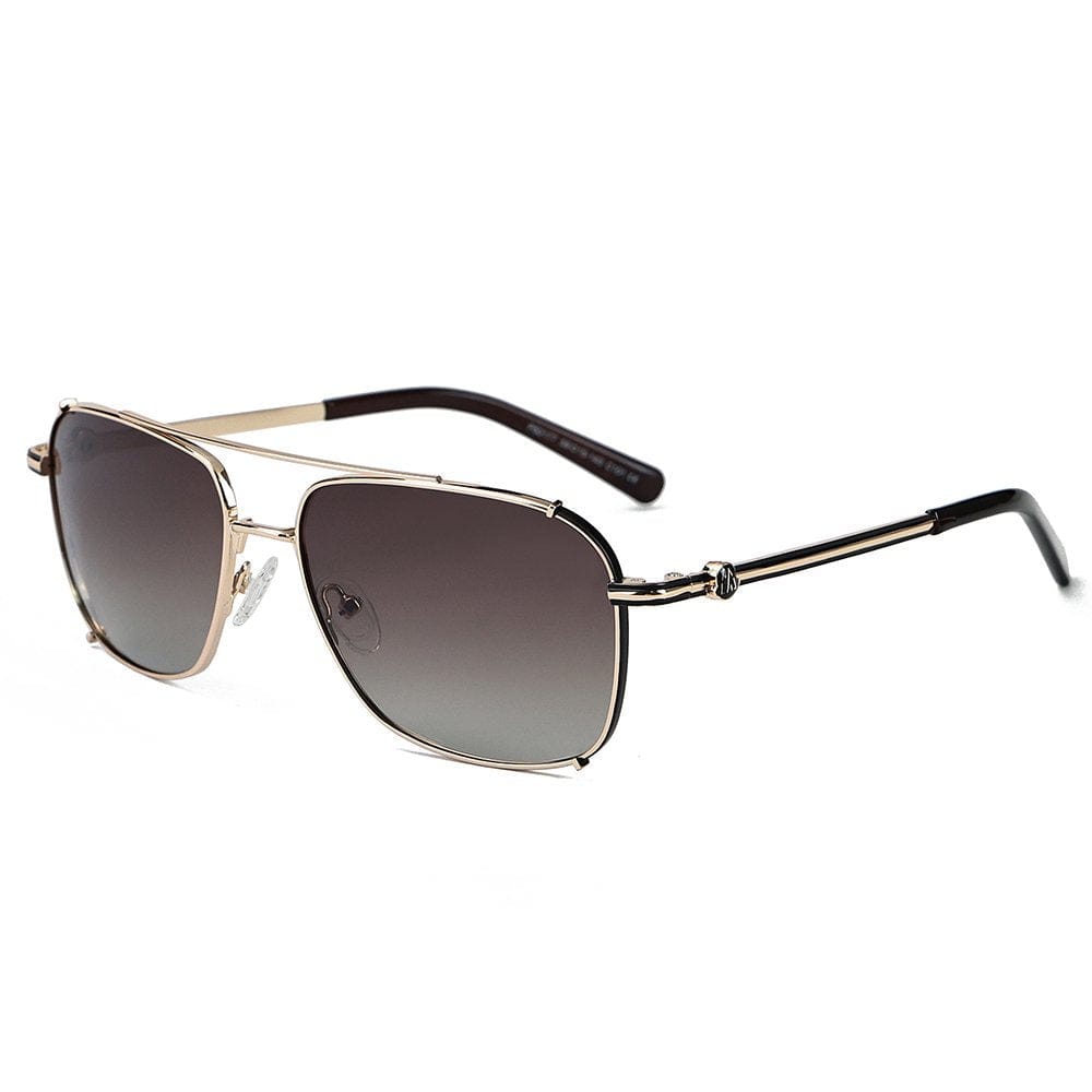 THE MEN THING Sunglasses Gradient Brownish 2177 ASH CREST HD Polarized Sunglasses for Men - UV400 Protection, Stainless Steel Frame