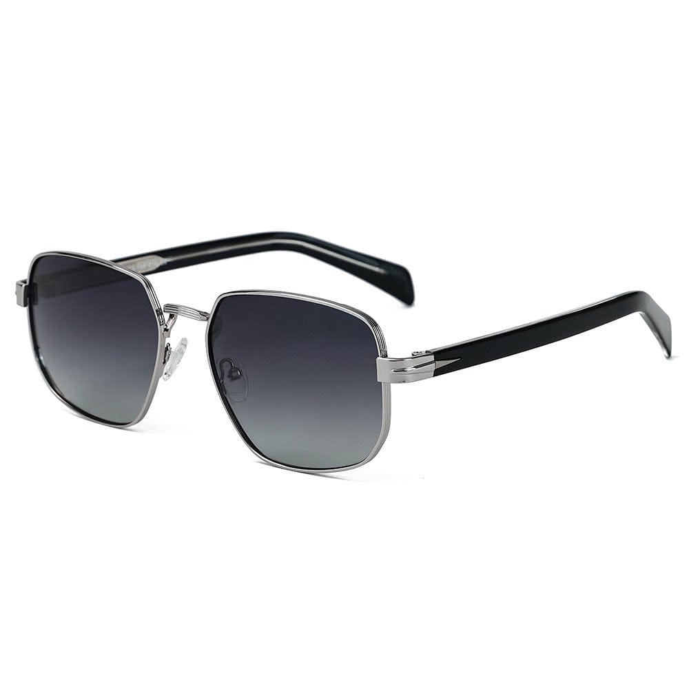 THE MEN THING Sunglasses Gradient Grey 2176 SAFFRON TINT HD Polarized Sunglasses for Men - UV400 Protection, Stainless Steel Frame