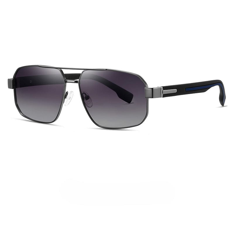 THE MEN THING Sunglasses Gradient Grey S15107 TACTICAL EDGE HD Polarized Sunglasses for Men - UV400 Protection, Stainless Steel Frame
