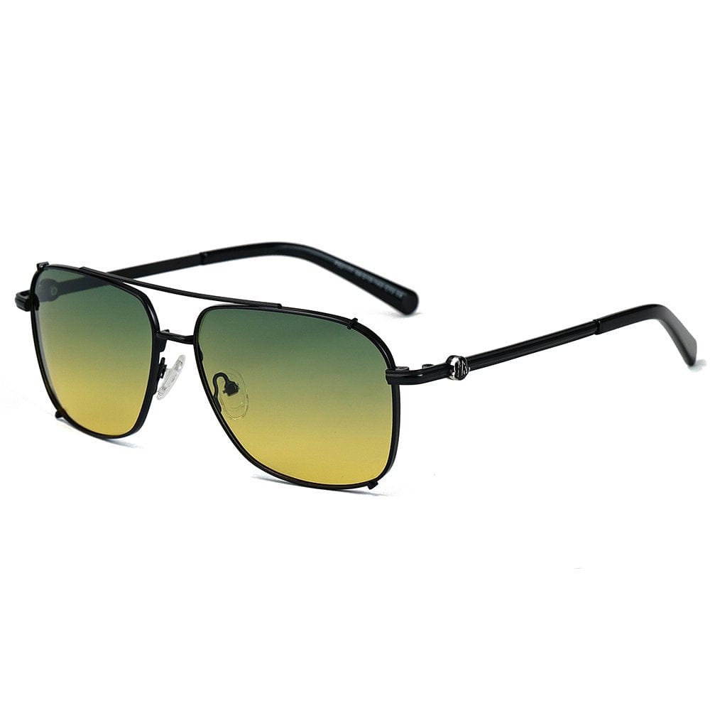 THE MEN THING Sunglasses Gradient Yellow Green 2177 ASH CREST HD Polarized Sunglasses for Men - UV400 Protection, Stainless Steel Frame