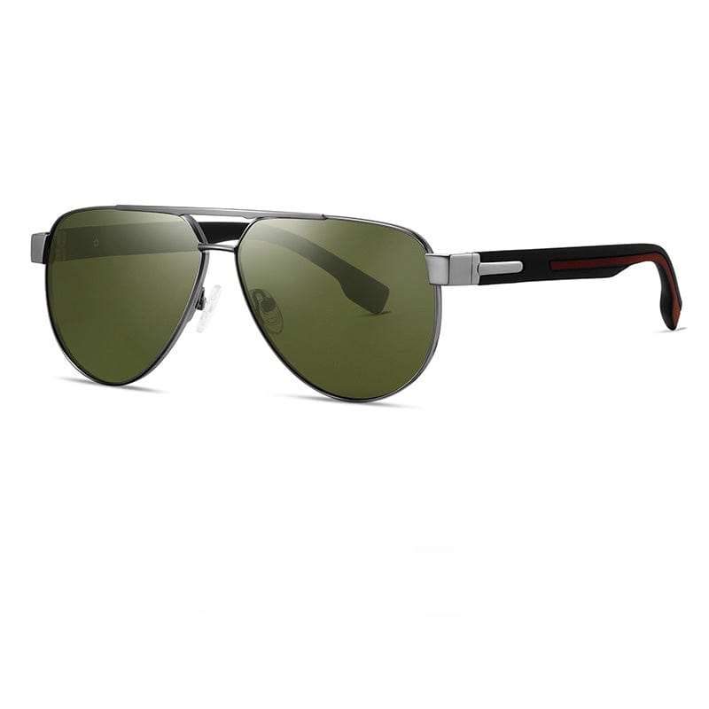 THE MEN THING Sunglasses Gun Green S15105 MIRAGE GLARE HD Polarized Sunglasses for Men - UV400 Protection, Stainless Steel Frame