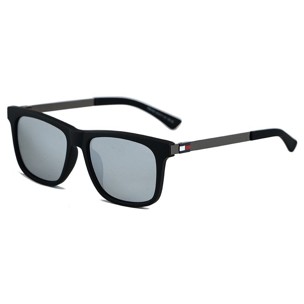 THE MEN THING Sunglasses Gun Silver 2162 HEXA RISE HD Polarized Sunglasses for Men - UV400 Protection, Stainless Steel Frame