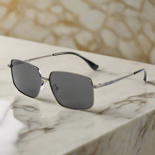 THE MEN THING Sunglasses J3292 - OBLIVION SHADE - HD Polarised Sunglasses for Men - UV400 Protection, Stainless Steel Frame - Black Tinted
