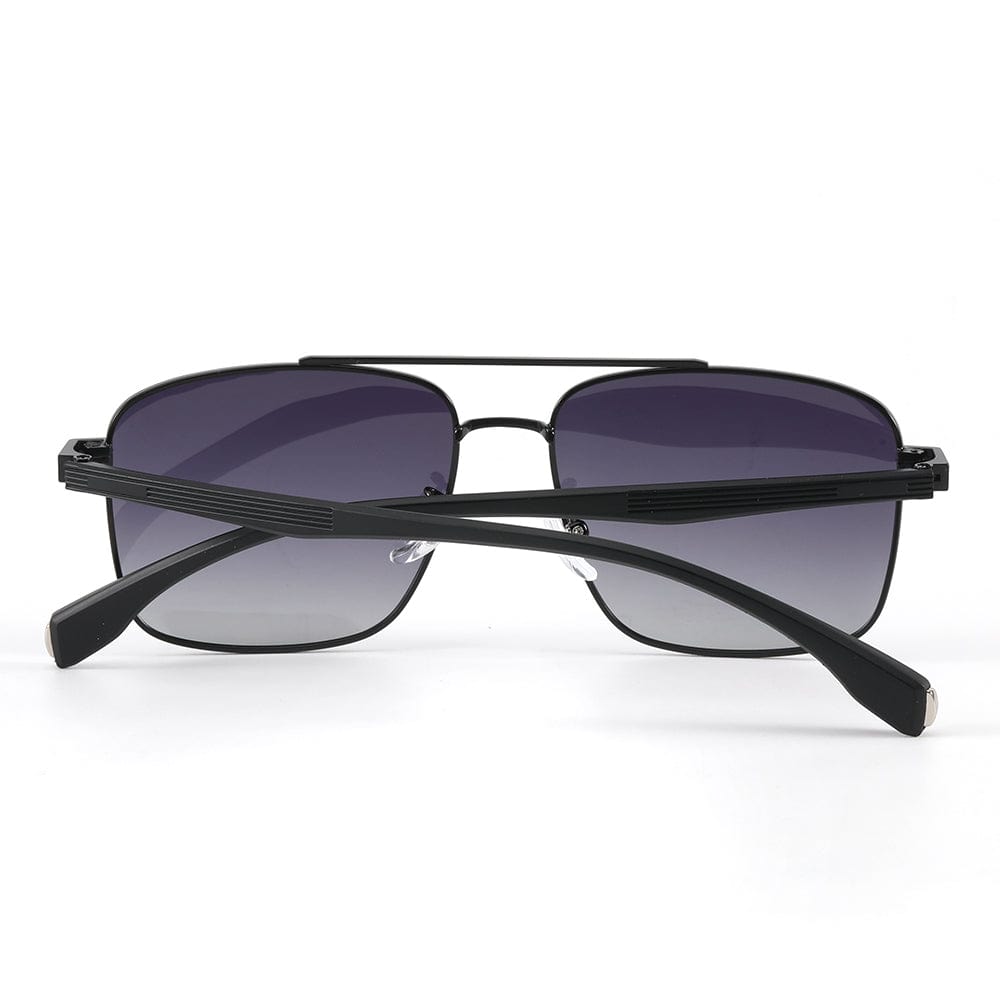 THE MEN THING Sunglasses J3293 - GLACIER LUXE - HD Polarised Sunglasses for Men - UV400 Protection, Stainless Steel Frame - Gradient Grey Lenses
